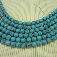 Synthetische Türkis Perlen, rund, poliert, DIY & verschiedene Größen vorhanden, grün, verkauft von Strang