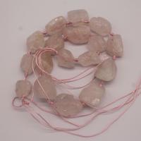 Natürliche Rosenquarz Perlen, Unregelmäßige, DIY, rosa Camouflage, 15x25mm-25x35mm, verkauft von Strang