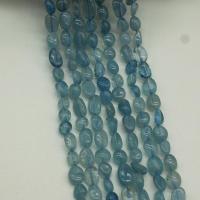 Aquamarin Perlen, Unregelmäßige, poliert, DIY, 6x8mm, verkauft von Strang