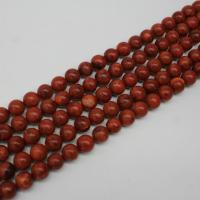Grass Coral Beads, Round, polished, DIY red 