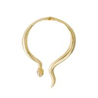 Collar Necklace, Zinc Alloy, Snake, gold color plated, for woman, 59cm 