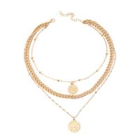 Multi слой ожерелье, цинковый сплав, с 2.76 inch наполнитель цепи, плакирован золотом, Женский & многонитевая, 30cm,36cm,40cm,1.7cm,1.5cm, продается Strand
