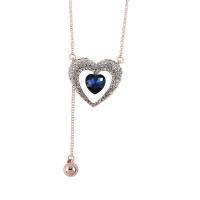 Crystal Zinc Alloy Necklace, with Crystal, fashion jewelry & with rhinestone 48cm 