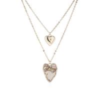 Fashion Multi Layer Necklace, Zinc Alloy, fashion jewelry & multilayer, golden, 45cm 