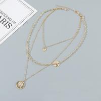 Fashion Multi Layer Necklace, Zinc Alloy, fashion jewelry & multilayer, golden, 48cm 