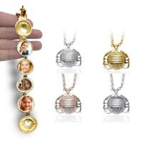 Fashion Locket Necklace, Zinc Alloy, plated, fashion jewelry & Unisex & with rhinestone 
