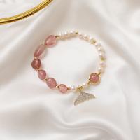 Pulseras de perlas plásticas, Joyería & para mujer, más colores para la opción, 50x16mm, Vendido por Sarta