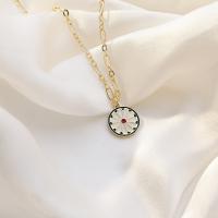 Enamel Zinc Alloy Necklace, Daisy, fashion jewelry & for woman 