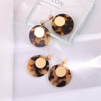 Brass Drop Earring, with Acrylic, plated, for woman 
