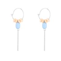 Zinc Alloy Drop Earring, with Resin, plated, for woman 64mm 
