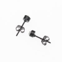 Stainless Steel Stud Earring, 303 Stainless Steel, plated, fashion jewelry & for woman, black, 8*5mm  