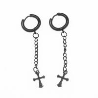 Huggie Hoop Drop Earring, 303 Stainless Steel, plated, fashion jewelry & for woman 15*2.5*54mm 