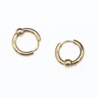 Stainless Steel Huggie Hoop Earring, 303 Stainless Steel, Round, plated, fashion jewelry & for woman, golden, 16*2.5mm  