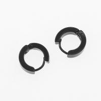 Stainless Steel Huggie Hoop Earring, 303 Stainless Steel, Donut, plated, fashion jewelry & for woman 13.5*4mm  