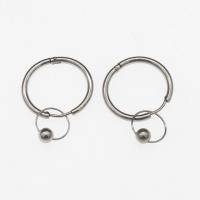Stainless Steel Huggie Hoop Earring, 303 Stainless Steel, Donut, plated, fashion jewelry & for woman, silver color, 23.8*2.3*33mm 