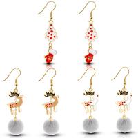 Christmas Earrings, Zinc Alloy, plated, fashion jewelry & for woman 