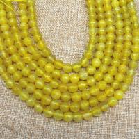 Perle Agate jaune naturelle, Rond, poli, DIY & normes différentes pour le choix, Jaune, Vendu par brin