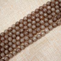 Jade Beads, Round, polished, DIY coffee color 