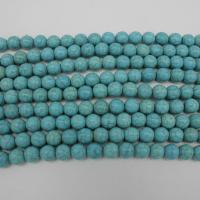 Synthetische Türkis Perlen, rund, poliert, DIY & verschiedene Größen vorhanden, verkauft von Strang