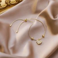 Brass Bracelets, Heart, fashion jewelry & for woman 