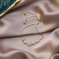 Cubic Zirconia Micro Pave Brass Bracelet, fashion jewelry & micro pave cubic zirconia & for woman 