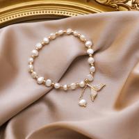 Perlen Armbänder, Natürliche kultivierte Süßwasserperlen, Modeschmuck & für Frau, 50x19mm, verkauft von Strang