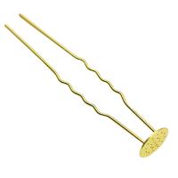 Hair Stick Findings, Iron, with Brass, plated, DIY 