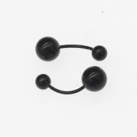 Stainless Steel Stud Earring, 303 Stainless Steel, plated, fashion jewelry & for woman, black, 22.5*8.5mm  