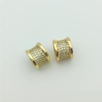 Brass Spacer Beads, gold color plated, DIY & with rhinestone 