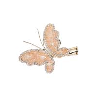 Alligator Hair Clip, Zinc Alloy, Butterfly, fashion jewelry & for woman & with rhinestone 