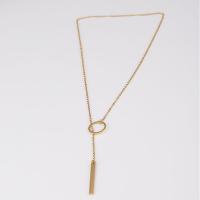 Stainless Steel Jewelry Necklace, cross chain & fashion jewelry, golden, 45cm 15mm+ 