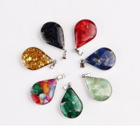 Gemstone Jewelry Pendant, Teardrop, polished, DIY 7*18*22mm 