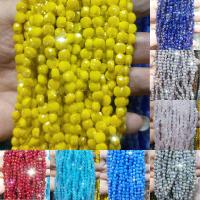 Gemischte Farbe Quarz Perlen, Natürlicher Quarz, rund, poliert, DIY & verschiedene Stile für Wahl & facettierte, keine, 4*6mm, verkauft von Strang