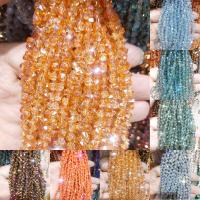 Gemischte Farbe Quarz Perlen, Natürlicher Quarz, Raute, poliert, DIY & verschiedene Stile für Wahl & facettierte, keine, 4*4mm, verkauft von Strang