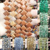 Mixed Gemstone Beads, Rhombus, polished, DIY 