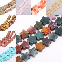 Mixed Gemstone Beads, Natural Stone, Star, polished, DIY 12*12*5mm 