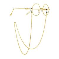 Zinklegierung Brillenkette, plattiert, Anti-Skidding & Modeschmuck & für Frau, keine, 800x2.3mm, Länge:31.49 ZollInch, verkauft von PC