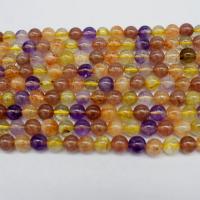 Gemischte Farbe Quarz Perlen, Natürlicher Quarz, poliert, DIY, farbenfroh, verkauft von Strang