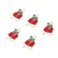 Zinc Alloy Christmas Pendants, Christmas Bell, plated, Christmas Design & DIY, red, 16*19*3mm Approx 2mm 