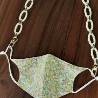 Acrylic Mask Chain Holder, with Zinc Alloy, plated, Unisex, white, 500mm 