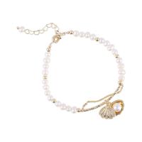 Perlen Armbänder, Natürliche kultivierte Süßwasserperlen, Modeschmuck & für Frau, keine, 15+5x0.9cmuff0c4.5x0.9cm, verkauft von Strang
