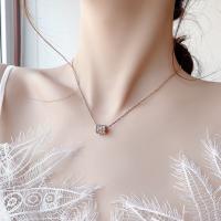 Collar de Acero Inoxidable, Joyería & para mujer & con diamantes de imitación, 465x8mm, Vendido por Sarta