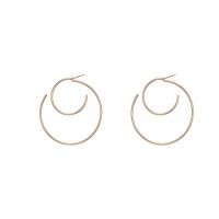 Zinc Alloy Hoop Earring, plated, for woman 50mm 