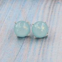 Resin Stud Earring, Zinc Alloy, with Resin, fashion jewelry 12mm 