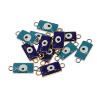 Enamel Zinc Alloy Connector, Rectangle, plated, DIY 22*9*3mm Approx 1mm 