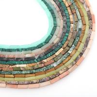 Mixed Gemstone Beads, Natural Stone, Rectangle, plated, DIY 