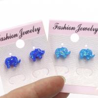 Resin Stud Earring, Stainless Steel, with Resin, fashion jewelry 