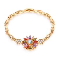 Cubic Zirconia Brass Bracelets, with Cubic Zirconia, fashion jewelry 19cm 