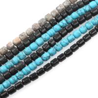 Mixed Gemstone Beads, Natural Stone, Column, plated & DIY 6*6mm 