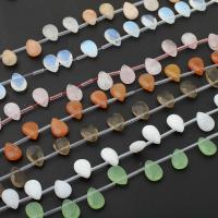 Mixed Gemstone Beads, Natural Stone, Teardrop, plated & DIY & faceted 12*9*5mm 